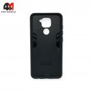 Чехол для Xiaomi Redmi Note 9/Redmi 10X пластиковый, противоударный с подставкой, черного цвета