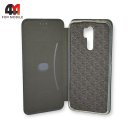 Чехол-книга для Xiaomi Redmi 9/Poco M2 бок ракушка, бордового цвета