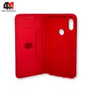 Чехол-книга для Xiaomi Redmi Note 6/Note 6 Pro тканевый, красного цвета