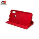 Чехол-книга для Xiaomi Redmi Note 6/Note 6 Pro тканевый, красного цвета