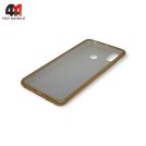 Чехол для Xiaomi Mi Max 3 силиконовый с блестками, золотого цвета