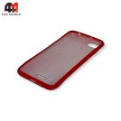 Чехол для Xiaomi Redmi 6A силиконовый с блестками, красного цвета