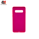 Чехол для Samsung S10 Plus Silicone Case, ярко-розового цвета
