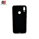 Чехол для Huawei Y7 2019 силиконовый, матовый, черного цвета