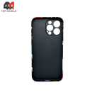 Чехол для Iphone 16 Pro Max силиконовый, 017 черно-коричневый, Luxo