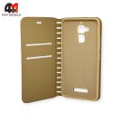 Чехол-книга для Asus ZenFone 3 Max/ZC520TL золотого цвета, New Case