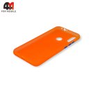 Чехол для Xiaomi Redmi Note 7/Note 7 Pro силиконовый, матовый с цветными кнопками, оранжевого цвета