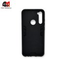 Чехол для Xiaomi Redmi Note 8T пластиковый, противоударный с подставкой, черного цвета