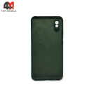 Чехол для Xiaomi Redmi 9A Silicone Case, темно-зеленого цвета