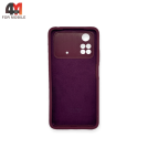 Чехол для Xiaomi Poco M4 Pro 4G Silicone Case, цвет марсала