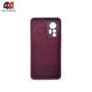 Чехол для Xiaomi Mi 12 Lite Silicone Case, цвет марсала