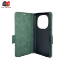 Чехол-книга для Xiaomi Redmi Note 14 Pro Plus 5G зеленого цвета, Case