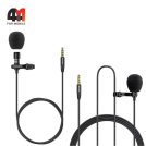 Петличный микрофон Awei MK1, 3.5mm, черный