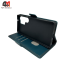 Чехол-книга для Samsung S25 Ultra шов, зеленого цвета, Case
