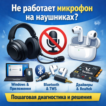 Не работает микрофон на наушниках