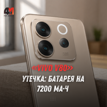 Vivo V80: батарея 7200 мА·ч, Android 17 и новая AI-камера