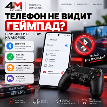 Телефон не видит геймпад