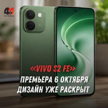 Vivo S2 FE представят 6 октября: батарея на 10 000 мА·ч