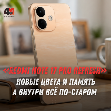 Redmi Note 17 Pro Refresh: 9000 мА·ч, 67 Вт и новые цвета