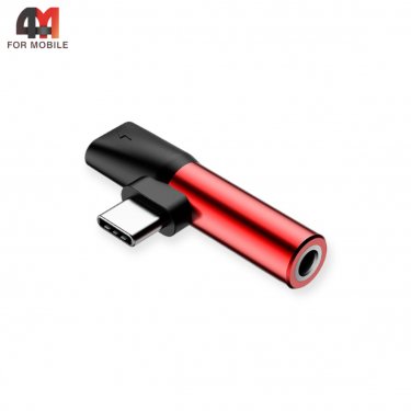 Baseus Переходник Catl41-91 Audio Converter, Type-c to 3.5mm, красный