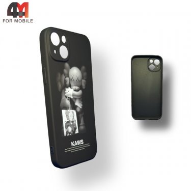 Чехол Iphone 14 Plus силиконовый с рисунком, 05 черный, luxo