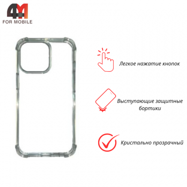Чехол для Iphone 12 Pro Max пластиковый с усиленными углами, прозрачный, ipaky
