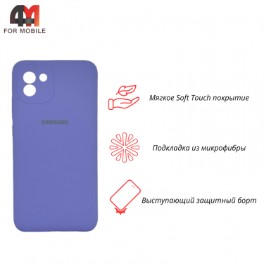 Чехол для Samsung A03 Silicone Case, лавандового цвета