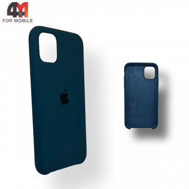 Чехол Iphone 11 Pro Max Silicone Case Copy, 35 cеро-синего цвета