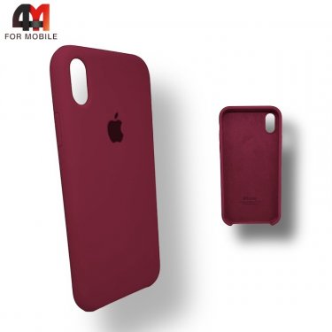 Чехол Iphone Xs Max Silicone Case, 25 цвет марсала