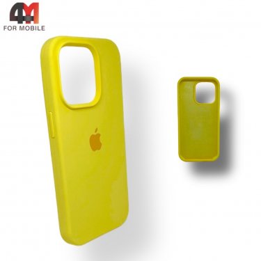 Чехол Iphone 13 Silicone Case, 55 ярко-желтого цвета