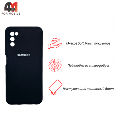 Чехол для Samsung A03s Silicone Case, черного цвета