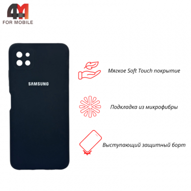 Чехол для Samsung A22 5G/A22S Silicone Case, черного цвета