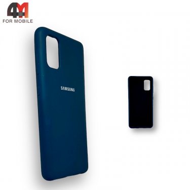 Чехол для Samsung A41 Silicone Case, темно-синего цвета