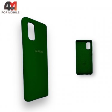 Чехол Samsung A41 Silicone Case, темно-зеленого цвета
