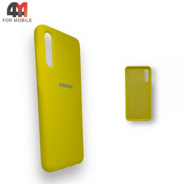 Чехол для Samsung A50/A30s/A50s Silicone Case, желтого цвета
