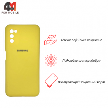 Чехол для Samsung A03s Silicone Case, желтого цвета