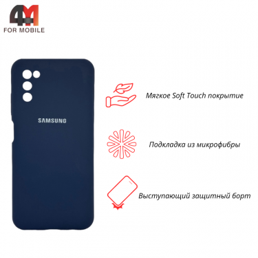 Чехол для Samsung A03s Silicone Case, темно-синего цвета