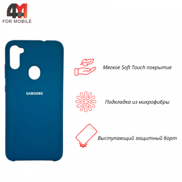 Чехол для Samsung A11/M11 Silicone Case, темно-бирюзового цвета