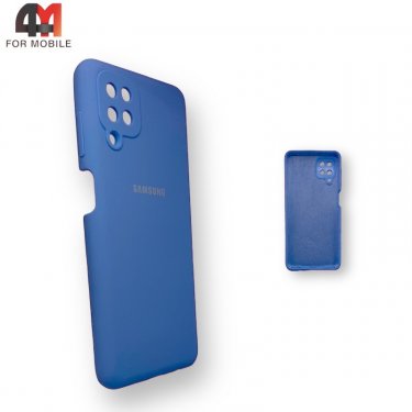 Чехол для Samsung A12/M12 Silicone Case, синего цвета