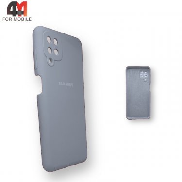 Чехол для Samsung A12/M12 Silicone Case, серого цвета