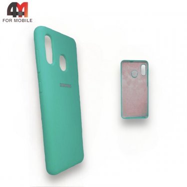 Чехол для Samsung A20/A30 Silicone Case, мятного цвета