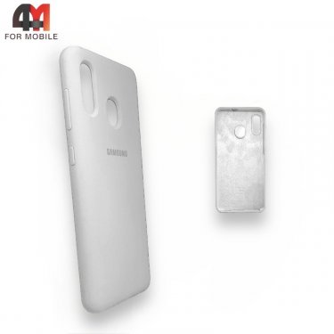 Чехол для Samsung A20/A30 Silicone Case, белого цвета