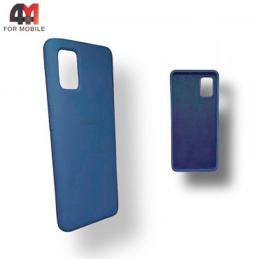 Чехол для Samsung A51 Silicone Case, темно-синего цвета