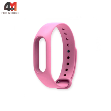 Сменный браслет для Xiaomi Mi Band 2 силиконовый, розовый
