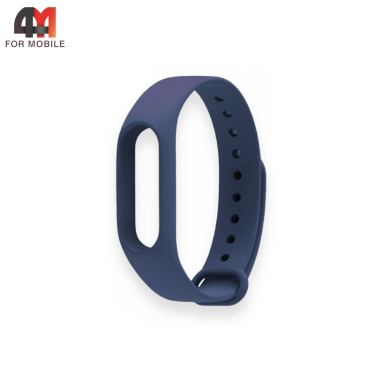 Сменный браслет для Xiaomi Mi Band 2 силиконовый, темно-синий