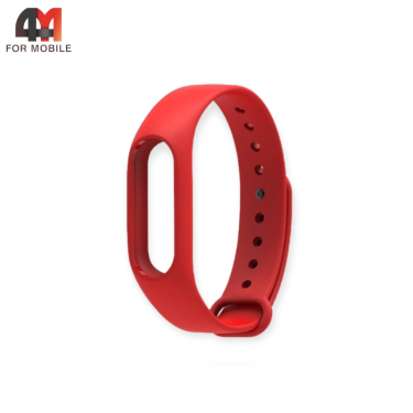 Сменный браслет для Xiaomi Mi Band 2 силиконовый, красный