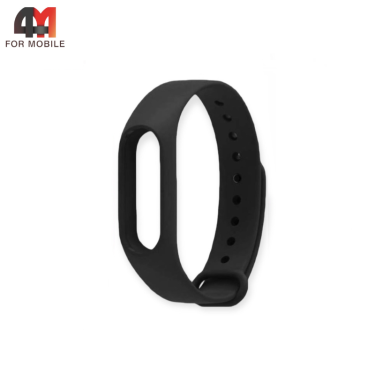 Сменный браслет для Xiaomi Mi Band 2 силиконовый, черный