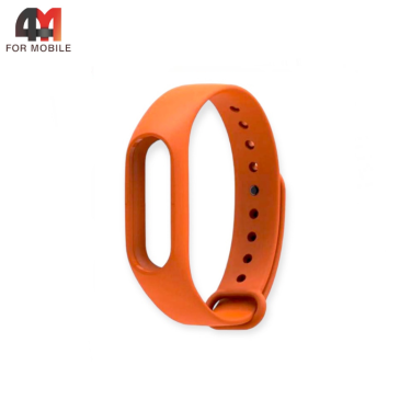 Сменный браслет для Xiaomi Mi Band 2 силиконовый, оранжевый