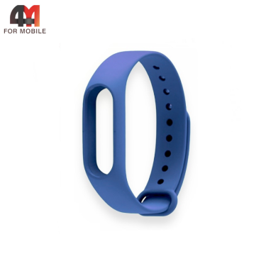 Сменный браслет для Xiaomi Mi Band 2 силиконовый, синий