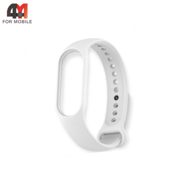 Сменный браслет для Xiaomi Mi Band 3/4 силиконовый, белый